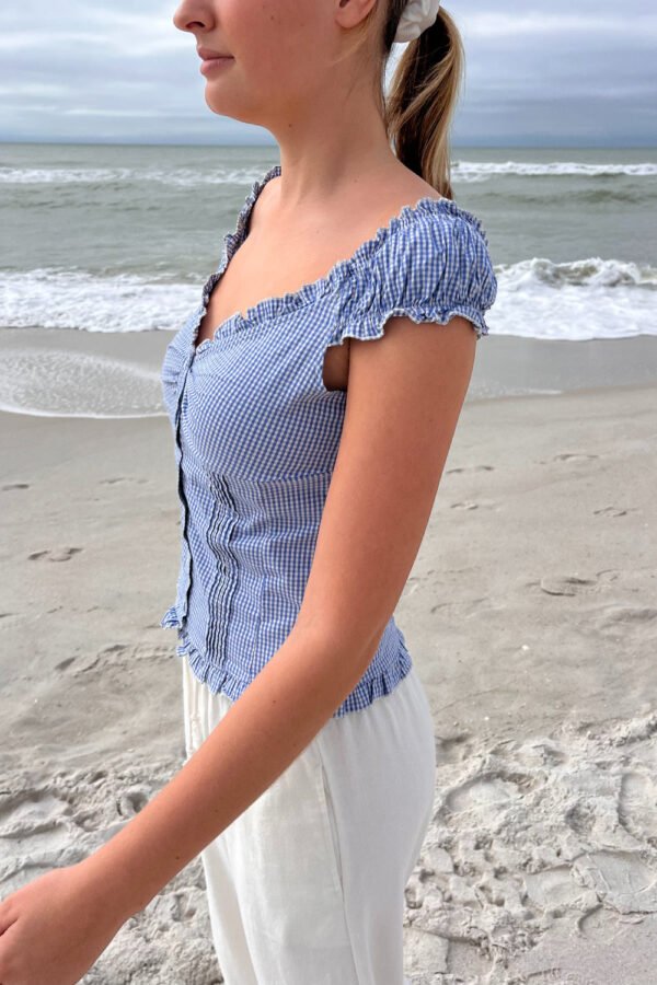 MH715-Z293S07100Z343-03 Elena Gingham Top