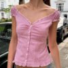 Elena Gingham Top