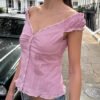 Elena Gingham Top