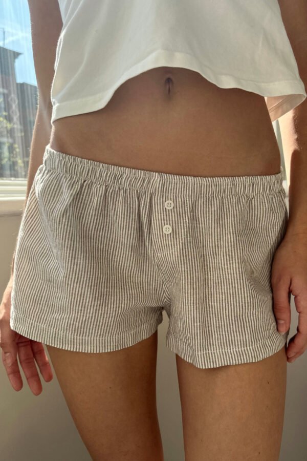 MH717A-Z379SZ1140000-01 Keira Striped Pajama Shorts