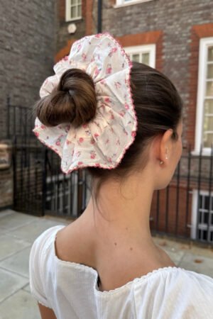 Floral Frill Scrunchie