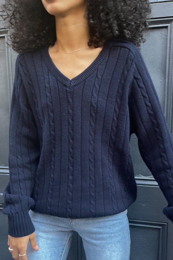 MNJ201-Z275S07200TR1_1_57461705-6250-4a73-9d6b-3eaaaf955ef1 Ida Cotton Cable Knit V-Neck Sweater