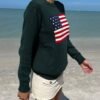MNJ225-F03SI2600USA-02 Nico American Flag Sweater