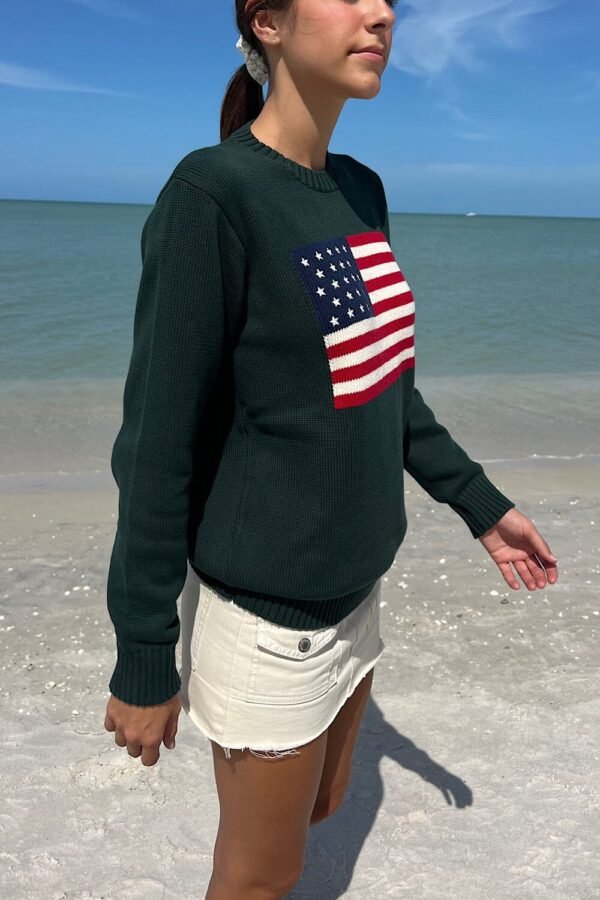 MNJ225-F03SI2600USA-02 Nico American Flag Sweater