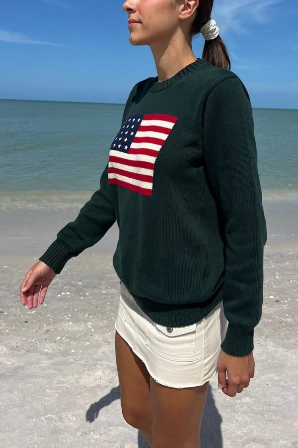 MNJ225-F03SI2600USA-03 Nico American Flag Sweater
