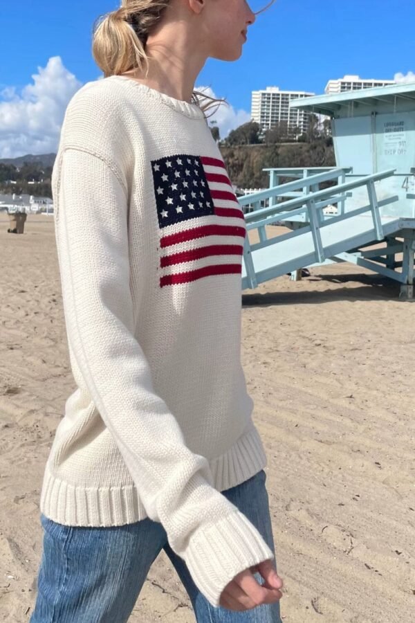 MNJ225-F03XS00500USA-02_2 Nico American Flag Sweater