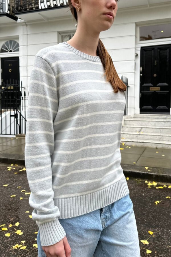 MNJ247G-Z037S48100RC-2 Martha Cotton Thin Stripe Sweater