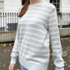 MNJ247G-Z037S48100RC-3 Martha Cotton Thin Stripe Sweater