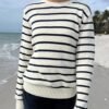 MNJ247G-Z037SV6300RC-05 Martha Cotton Thin Stripe Sweater