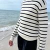 MNJ247G-Z037SV6300RC-07 Martha Cotton Thin Stripe Sweater