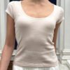 MQ074B-Z166SV870000-1 Lesley Scalloped Trim Top