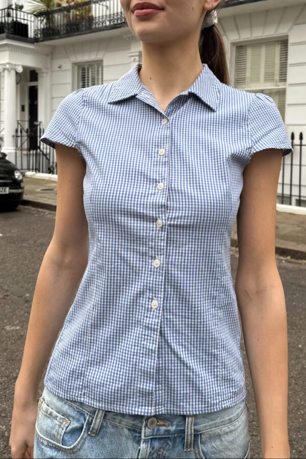 MQ080RT-Z293S07100Z343-01 Rue Plaid Top