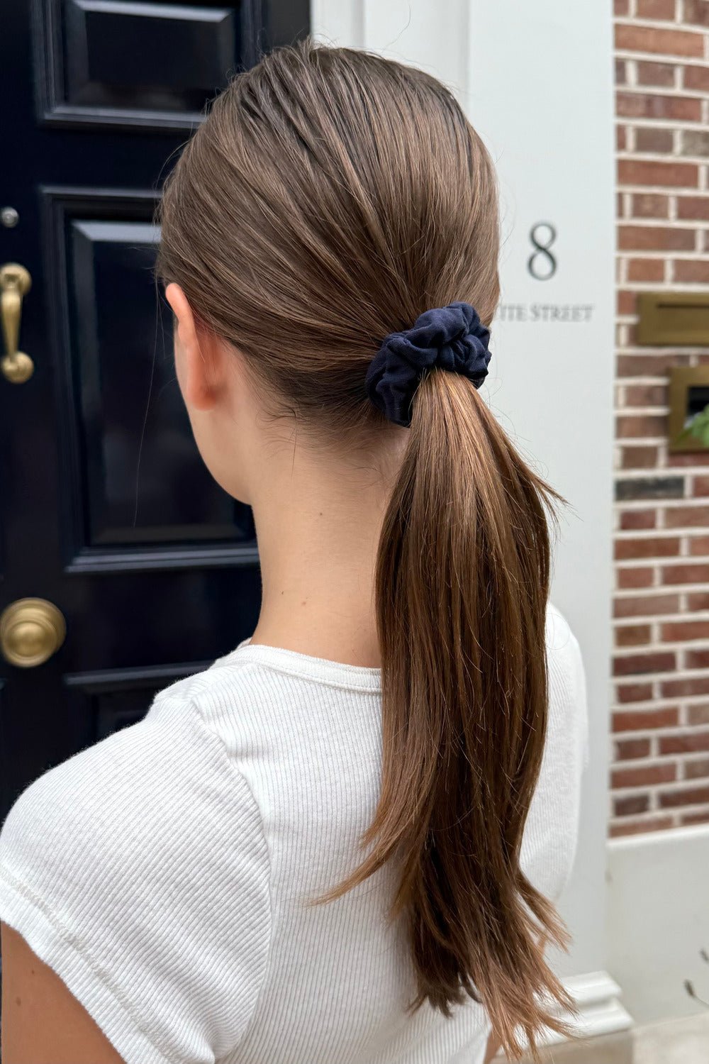 Navy Scrunchie