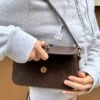 Brown Buckle Shoulder Bag