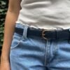 Faux Leather Buckle Belt