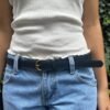 Faux Leather Buckle Belt