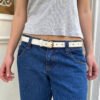 Faux Leather Buckle Belt