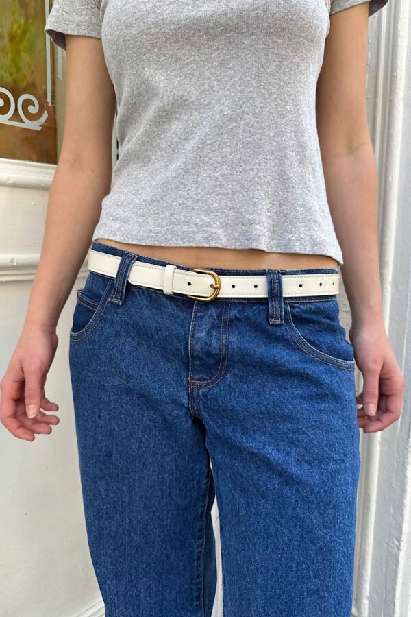 Faux Leather Buckle Belt