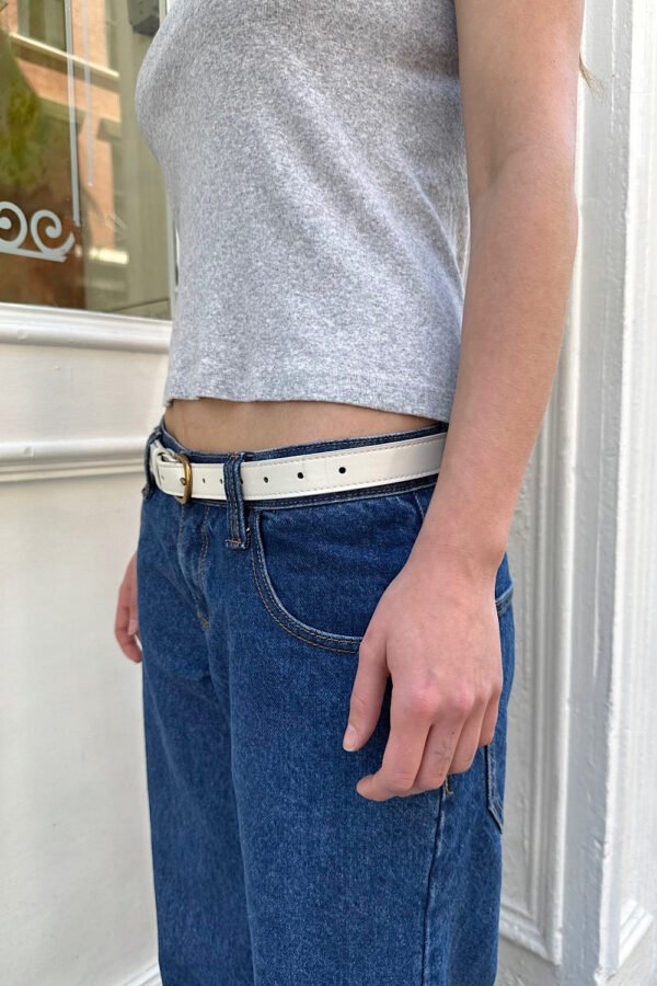 Faux Leather Buckle Belt