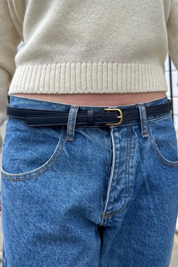 Faux Leather Buckle Belt