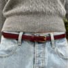 Faux Leather Buckle Belt