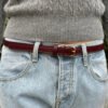 Faux Leather Buckle Belt
