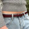Faux Leather Buckle Belt
