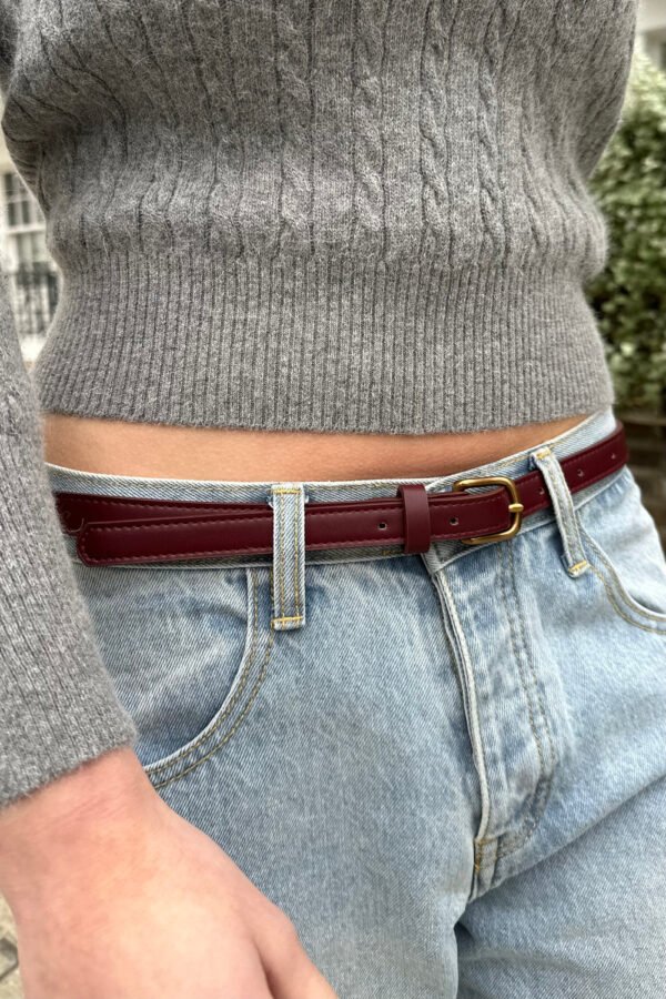 Faux Leather Buckle Belt