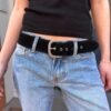 Suede Buckle Belt