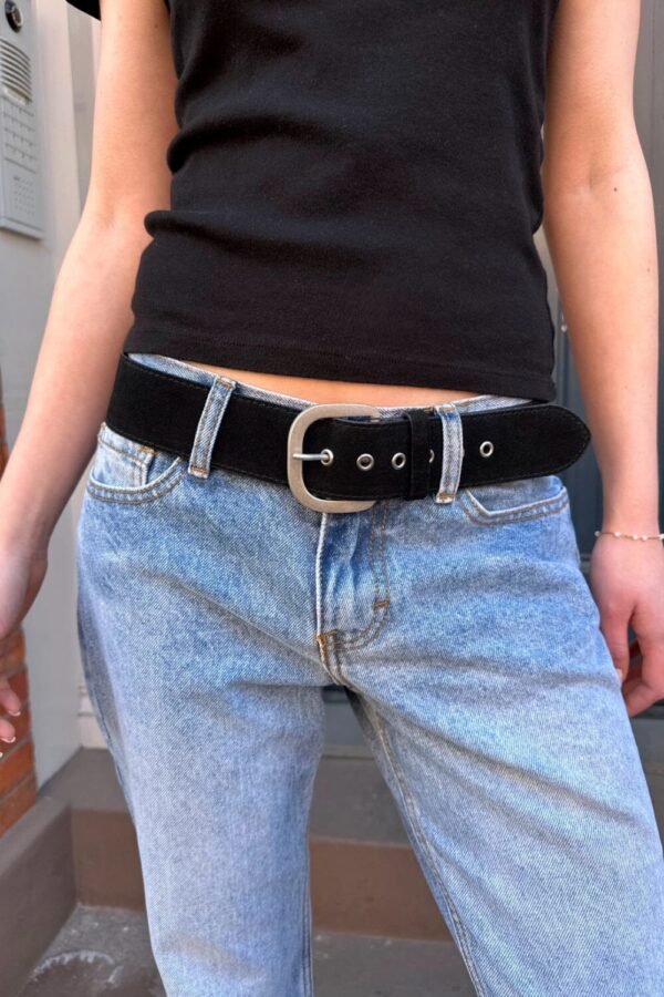 Suede Buckle Belt