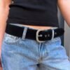 Suede Buckle Belt
