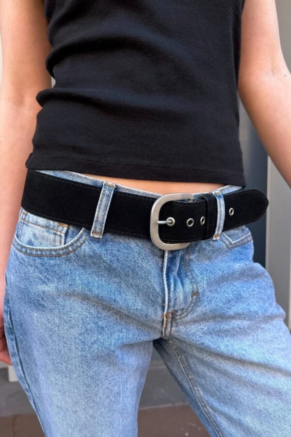 Suede Buckle Belt