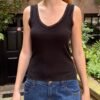 Ronnie V-Neck Lace Tank