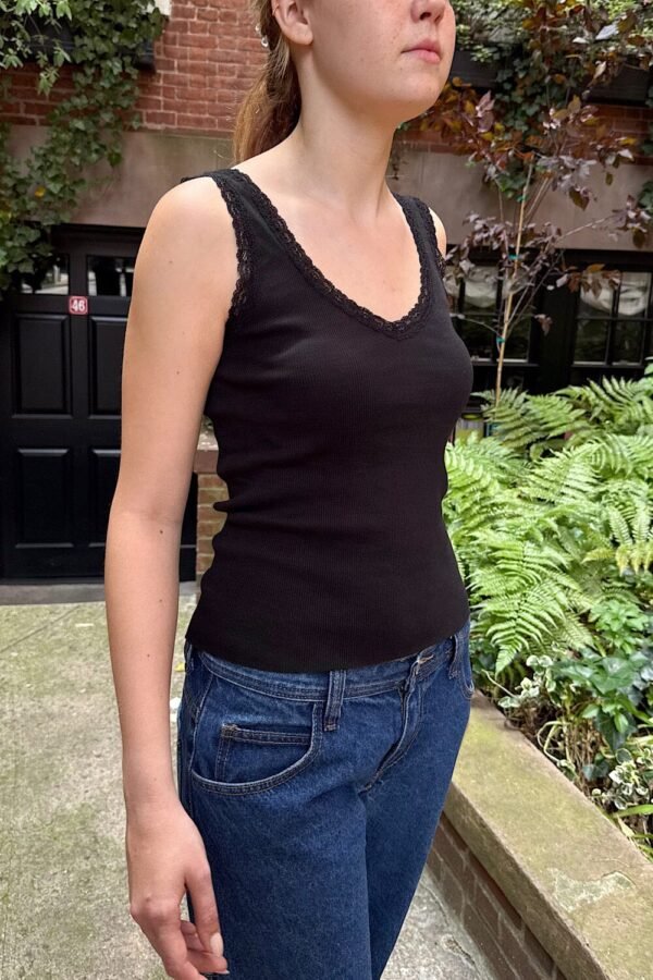 Ronnie V-Neck Lace Tank