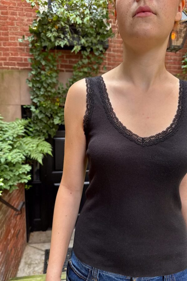 Ronnie V-Neck Lace Tank