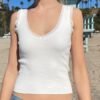 Ronnie V-Neck Lace Tank