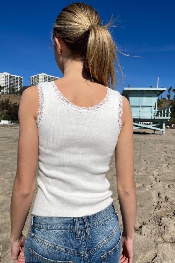 Ronnie V-Neck Lace Tank
