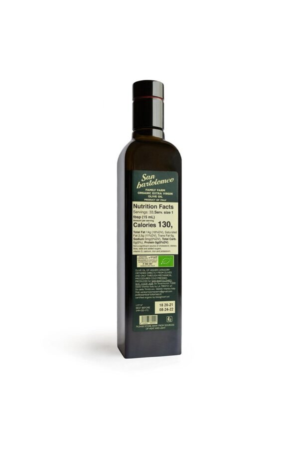 Oil_500ml_back Organic Extra Virgin Olive Oil