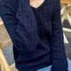 mnj201-z275s07200tr1_2 Ida Cotton Cable Knit V-Neck Sweater
