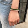 Pink And Green Beaded Bracelet